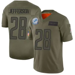 Men's Jermar Jefferson Detroit Lions No.28 Limited 2019 Salute to Service Jersey - Camo