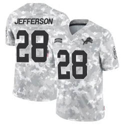 Men's Jermar Jefferson Detroit Lions No.28 Limited 2024 Salute to Service Jersey - Arctic Camo