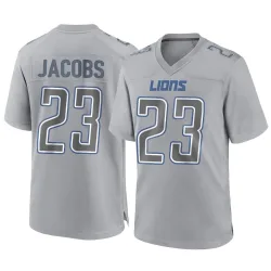Men's Jerry Jacobs Detroit Lions No.23 Game Atmosphere Fashion Jersey - Gray