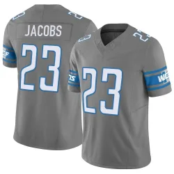 Men's Jerry Jacobs Detroit Lions No.23 Limited Silver Vapor F.U.S.E. Jersey