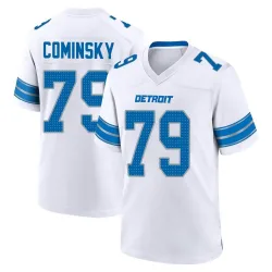 Men's John Cominsky Detroit Lions No.79 Game 2nd Jersey - White