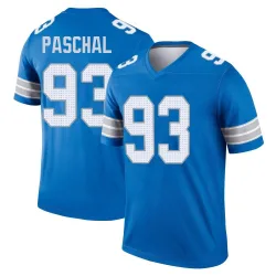 Men's Josh Paschal Detroit Lions No.93 Legend 2nd Jersey - Blue
