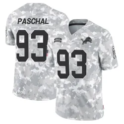 Men's Josh Paschal Detroit Lions No.93 Limited 2024 Salute to Service Jersey - Arctic Camo