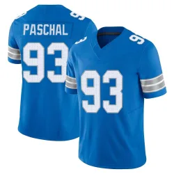 Men's Josh Paschal Detroit Lions No.93 Limited Vapor F.U.S.E. 2nd Jersey - Blue