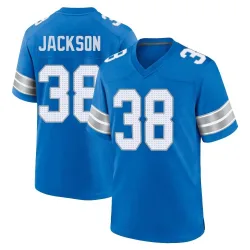 Men's Justin Jackson Detroit Lions No.38 Game 2nd Jersey - Blue