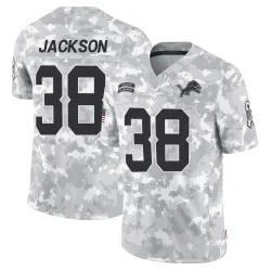Men's Justin Jackson Detroit Lions No.38 Limited 2024 Salute to Service Jersey - Arctic Camo