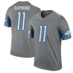 Men's Kalif Raymond Detroit Lions No.11 Legend Color Rush Steel Jersey