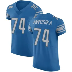 Men's Kayode Awosika Detroit Lions No.74 Elite Team Color Vapor Untouchable Jersey - Blue
