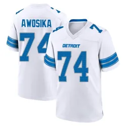 Men's Kayode Awosika Detroit Lions No.74 Game 2nd Jersey - White