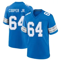 Men's Keith Cooper Jr. Detroit Lions No.64 Game 2nd Jersey - Blue