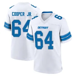 Men's Keith Cooper Jr. Detroit Lions No.64 Game 2nd Jersey - White