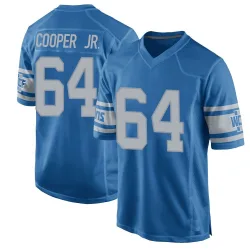 Men's Keith Cooper Jr. Detroit Lions No.64 Game Throwback Vapor Untouchable Jersey - Blue