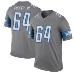 Men's Keith Cooper Jr. Detroit Lions No.64 Legend Color Rush Steel Jersey