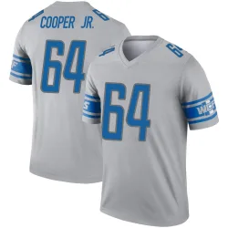 Men's Keith Cooper Jr. Detroit Lions No.64 Legend Inverted Jersey - Gray