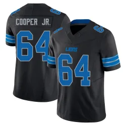Men's Keith Cooper Jr. Detroit Lions No.64 Limited Alternate Vapor F.U.S.E. 2nd Jersey - Black