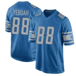 Men's Kenny Yeboah Detroit Lions No.88 Game Team Color Jersey - Blue