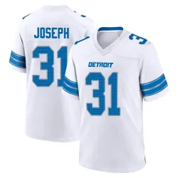 Men's Kerby Joseph Detroit Lions No.31 Game 2nd Jersey - White