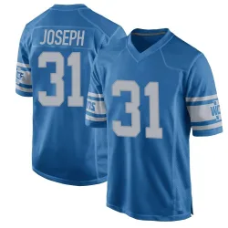 Men's Kerby Joseph Detroit Lions No.31 Game Throwback Vapor Untouchable Jersey - Blue