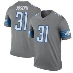 Men's Kerby Joseph Detroit Lions No.31 Legend Color Rush Steel Jersey