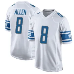 Men's Kyle Allen Detroit Lions No.8 Game Jersey - White