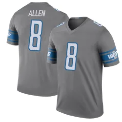Men's Kyle Allen Detroit Lions No.8 Legend Color Rush Steel Jersey