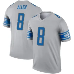 Men's Kyle Allen Detroit Lions No.8 Legend Inverted Jersey - Gray