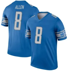 Men's Kyle Allen Detroit Lions No.8 Legend Jersey - Blue