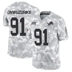 Men's Levi Onwuzurike Detroit Lions No.91 Limited 2024 Salute to Service Jersey - Arctic Camo
