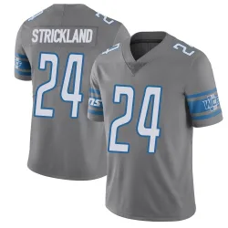 Men's Loren Strickland Detroit Lions No.24 Limited Color Rush Steel Vapor Untouchable Jersey