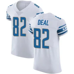 Men's Luke Deal Detroit Lions No.82 Elite Vapor Untouchable Jersey - White