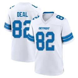 Men's Luke Deal Detroit Lions No.82 Game 2nd Jersey - White