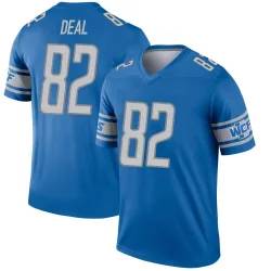 Men's Luke Deal Detroit Lions No.82 Legend Jersey - Blue