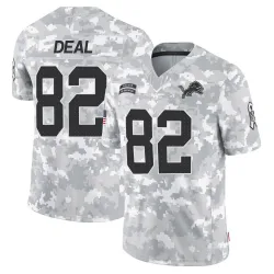 Men's Luke Deal Detroit Lions No.82 Limited 2024 Salute to Service Jersey - Arctic Camo