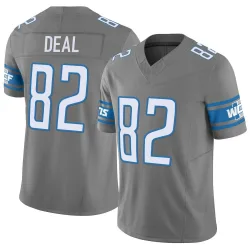 Men's Luke Deal Detroit Lions No.82 Limited Silver Vapor F.U.S.E. Jersey