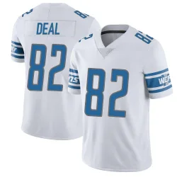 Men's Luke Deal Detroit Lions No.82 Limited Vapor Untouchable Jersey - White