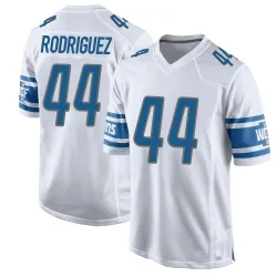 Men's Malcolm Rodriguez Detroit Lions No.44 Game Jersey - White