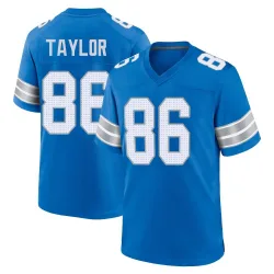 Men's Malik Taylor Detroit Lions No.86 Game 2nd Jersey - Blue