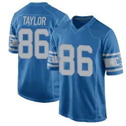 Men's Malik Taylor Detroit Lions No.86 Game Throwback Vapor Untouchable Jersey - Blue