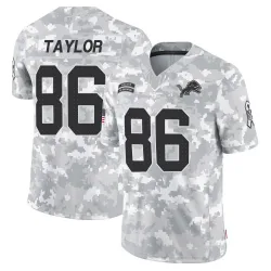 Men's Malik Taylor Detroit Lions No.86 Limited 2024 Salute to Service Jersey - Arctic Camo