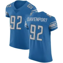 Men's Marcus Davenport Detroit Lions No.92 Elite Team Color Vapor Untouchable Jersey - Blue