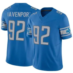 Men's Marcus Davenport Detroit Lions No.92 Limited Vapor F.U.S.E. Jersey - Blue
