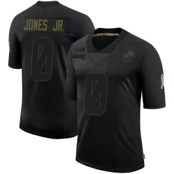 Men's Marvin Jones Jr. Detroit Lions No.0 Limited 2020 Salute To Service Jersey - Black