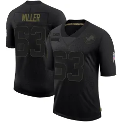Men's Mason Miller Detroit Lions No.63 Limited 2020 Salute To Service Jersey - Black
