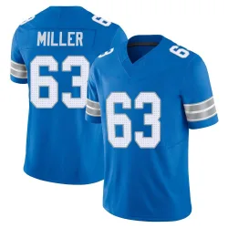 Men's Mason Miller Detroit Lions No.63 Limited Vapor F.U.S.E. 2nd Jersey - Blue