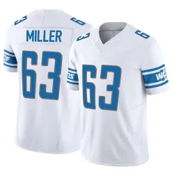 Men's Mason Miller Detroit Lions No.63 Limited Vapor F.U.S.E. Jersey - White