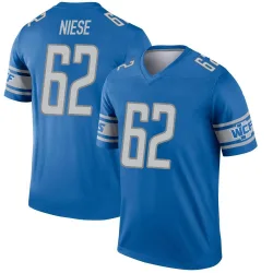 Men's Michael Niese Detroit Lions No.62 Legend Jersey - Blue