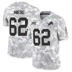 Men's Michael Niese Detroit Lions No.62 Limited 2024 Salute to Service Jersey - Arctic Camo