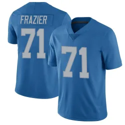 Men's Miles Frazier Detroit Lions No.71 Limited Throwback Vapor Untouchable Jersey - Blue