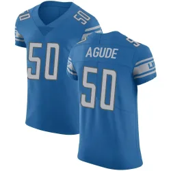 Men's Mitchell Agude Detroit Lions No.50 Elite Team Color Vapor Untouchable Jersey - Blue