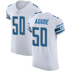 Men's Mitchell Agude Detroit Lions No.50 Elite Vapor Untouchable Jersey - White